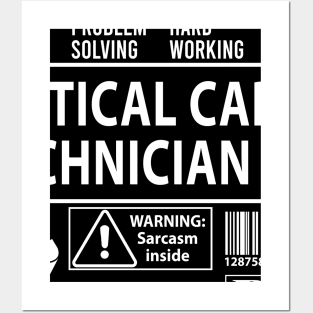 Critical Care Technician T Shirt - MultiTasking Certified Job Gift Item Tee Posters and Art